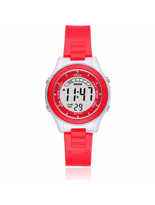 Kids Digital Watches for Girls Boys,Child Cute Waterproof Wristwatch Outdoor Multifunctional Watches