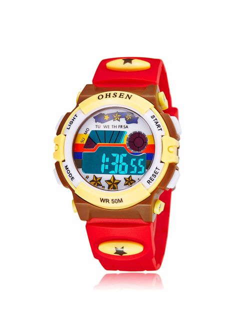 Kids Electronic Watch for Boys and Girls,LED Display Outdoor Sports Waterproof and Multi-Function,Best Holiday and Birthday Gifts.