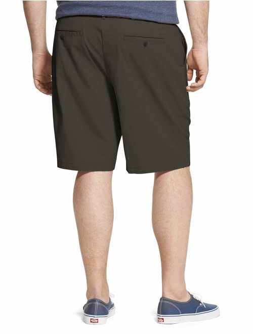 IZOD Men's Big and Tall Saltwater 9.5" Flat Front Chino Short