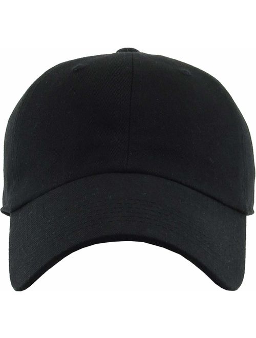 KBETHOS Classic Polo Style Baseball Cap All Cotton Made Adjustable Fits Men Women Low Profile Black Hat Unconstructed Dad