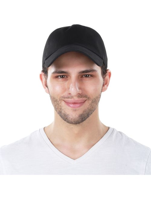 KBETHOS Classic Polo Style Baseball Cap All Cotton Made Adjustable Fits Men Women Low Profile Black Hat Unconstructed Dad