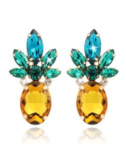 Holylove Pineapple Earrings for Women Jewelry Hawaiian Vacation Beach Party Daily with Gift Box