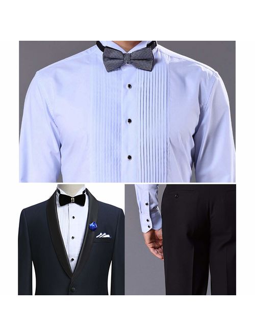 Jstyle Mens Cufflinks and Studs Set Tuxedo Shirts Business Wedding