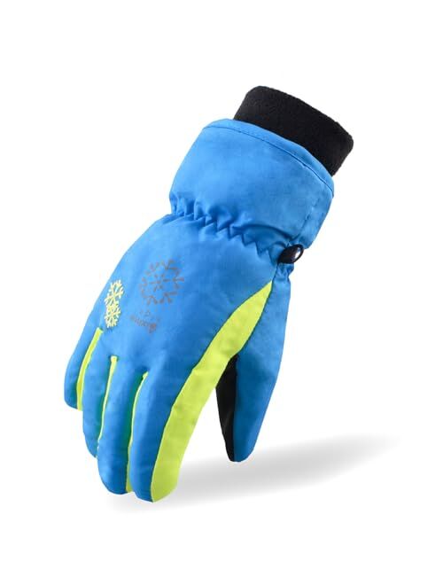 YAPJEB Kids Ski Mitten Waterproof Winter Gloves Mittens for Snowboarding Skating
