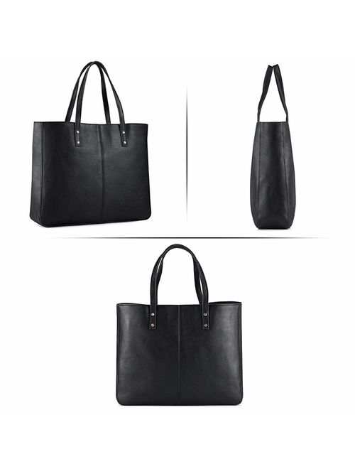 Kattee Genuine Leather Purses and Handbags for Women Vintage Tote Briefcase Laptop Shoulder Bag