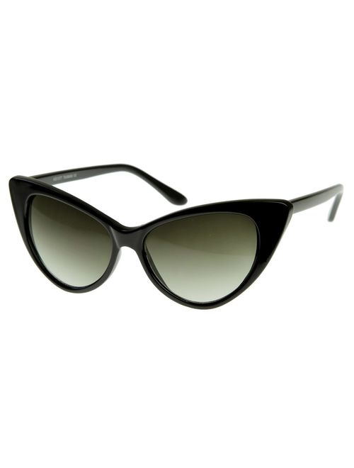 Super Cateyes Vintage Inspired Fashion Mod Chic High Pointed Cat-Eye Sunglasses