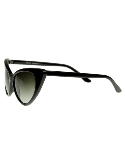 Super Cateyes Vintage Inspired Fashion Mod Chic High Pointed Cat-Eye Sunglasses