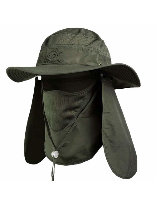 DdyoutdoorTM 07-281 Fashion Summer Outdoor Sun Protection Fishing Cap Neck Face Flap Hat Wide Brim