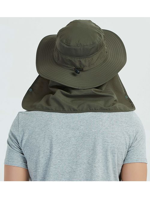 DdyoutdoorTM 07-281 Fashion Summer Outdoor Sun Protection Fishing Cap Neck Face Flap Hat Wide Brim
