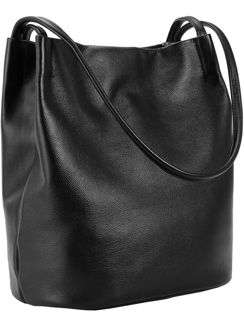 Iswee Leather Totes Shoulder Bag Fashion Handbags and Purses for Women and Ladies