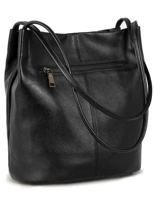 Iswee Leather Totes Shoulder Bag Fashion Handbags and Purses for Women and Ladies