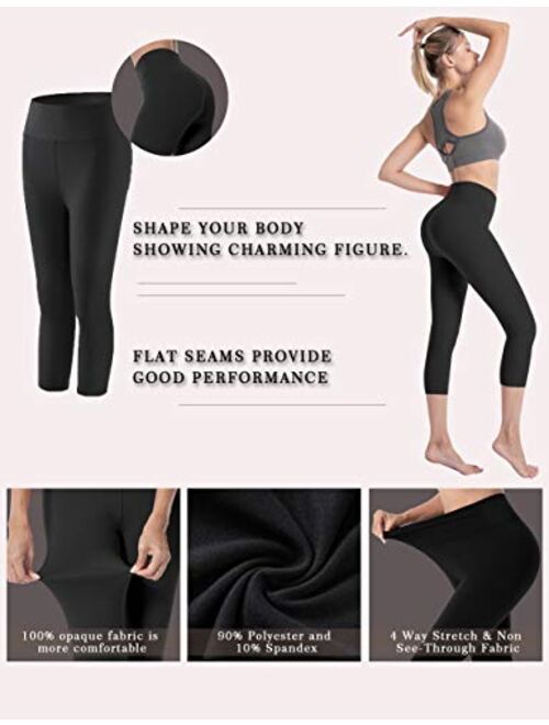 Natural Feelings High Waist Tummy Control Leggings for Women Ultra Soft Stretch Opaque Slim Yoga Leggings One Size & Plus Size