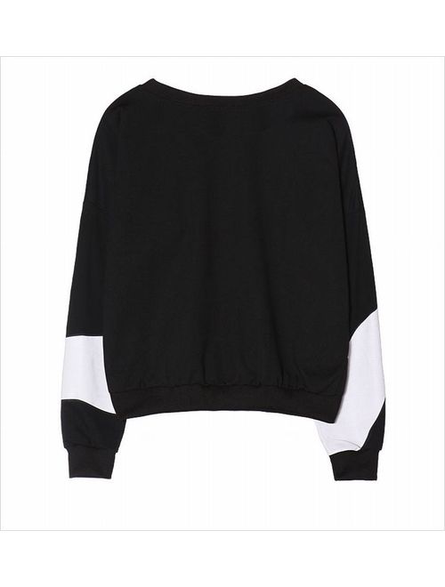 Ancia Girls Teens Womens Cute Sweetshirt Pullover Sweater Long Sleeve