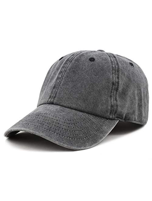 The Hat Depot 100% Cotton Pigment Dyed Low Profile Dad Hat Six Panel Cap