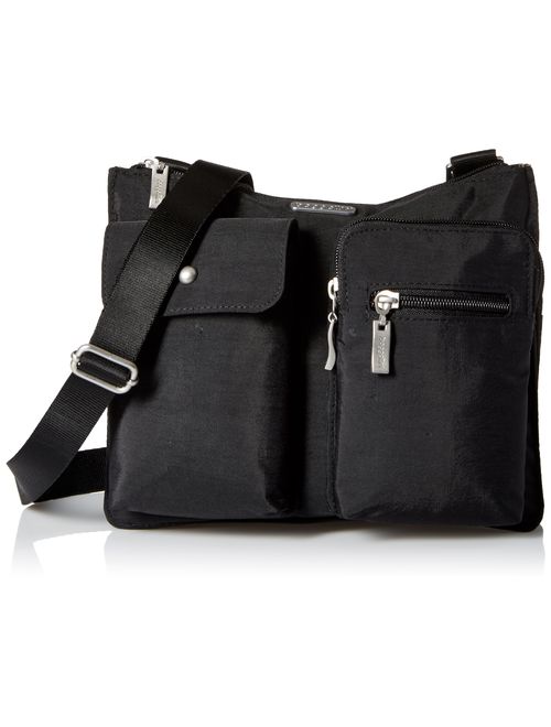 Baggallini Everything Crossbody Bag - Slim and Sleek, Lightweight, Multi-Pocketed Travel Bag with Removable Wristlet