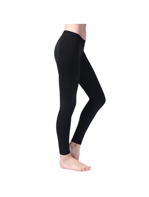 SEKERMAET Workout Leggings Yoga Pants, Gym Athletic Tights for Women Mid Waist Seamless Running Sports Flex Black Grey Teal