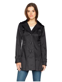 Via Spiga Women's Single-Breasted Belted Trench Coat with Hood
