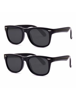 JUSLINK Toddler Sunglasses, Polarized Flexible Kids Sunglasses for Girls Boys and Baby Age 2 to 10