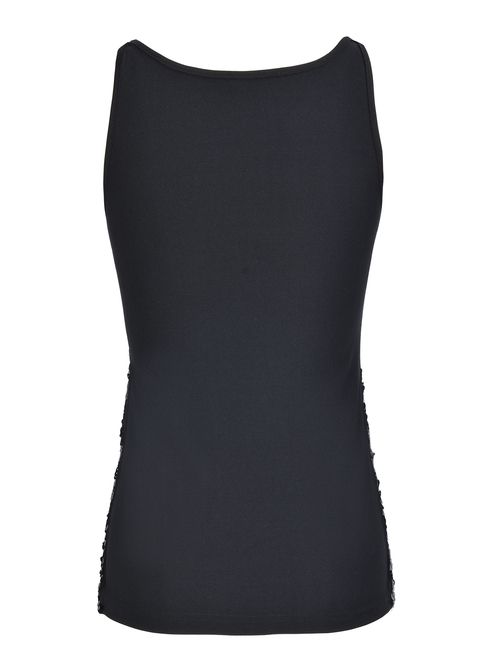 PrettyGuide Women's Shimmer Glam Sequin Embellished Sparkle Tank Top Vest Tops