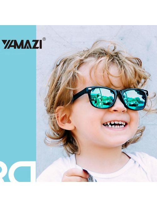 YAMAZI Kids Polarized Sunglasses Sports Fashion For Boys Girls Toddler Baby And Children