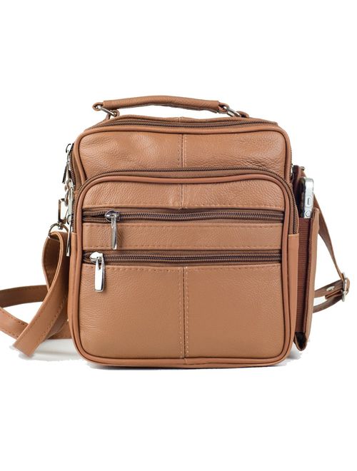 Goson Leather Shoulder or Camera Bag Handbag Unisex Travel Organizer