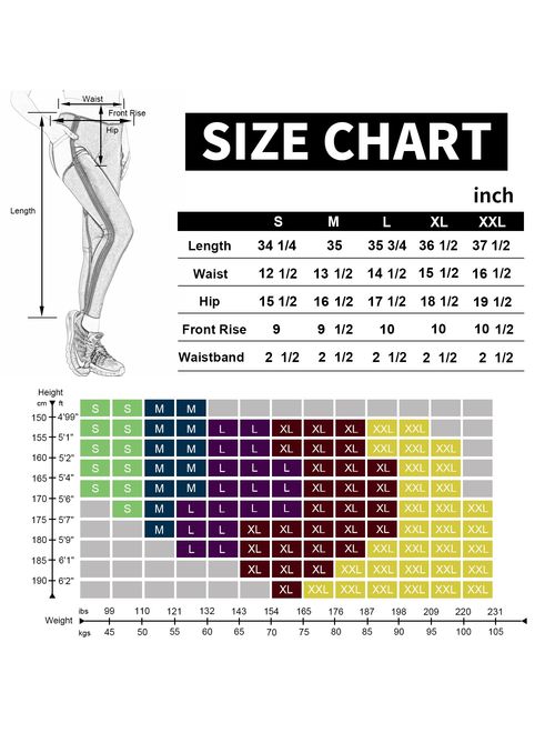 OVESPORT Women's Yoga Pants with Pockets High Waist Active Workout Leggings for Running Sports Fitness Gym