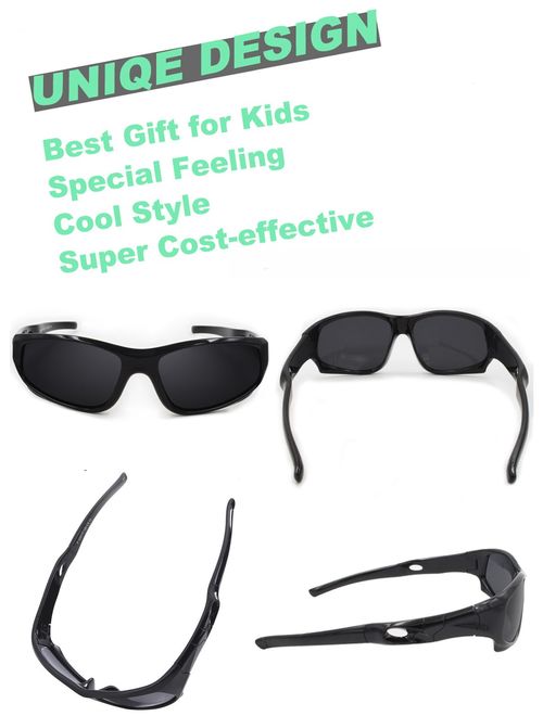 VATTER TR90 Unzerbrechlicher Polarisierte Sportbrille Sonnenbrillen für Kinder Jungen Mädchen Jugend DE