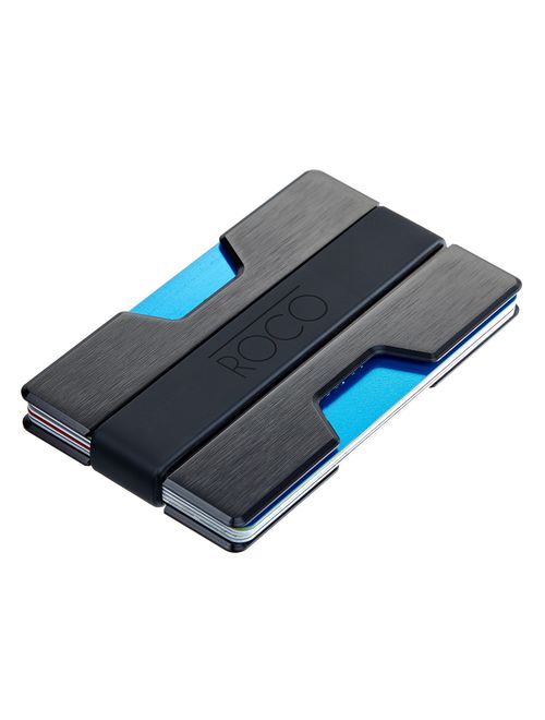 Futuristic Design ROCO MINIMALIST Aluminum Slim Wallet RFID BLOCKING Money Clip