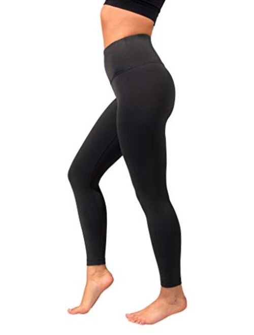 90 Degree By Reflex High Waist Tummy Control Compression Leggings - 7/8 Tummy Control Yoga Pants