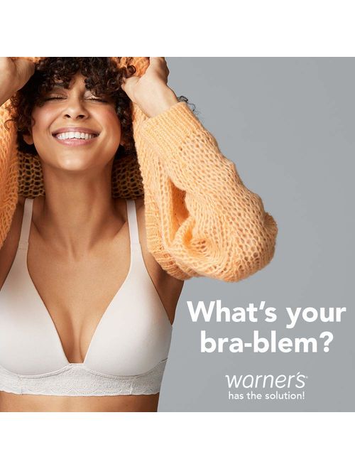Warner's Women's No Side Effects Underarm-Smoothing Comfort Wireless Lightly Lined T-Shirt Bra 1056