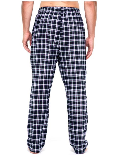 Noble Mount 100% Cotton Mens Flannel Pajama Pants with Pockets & Drawstring