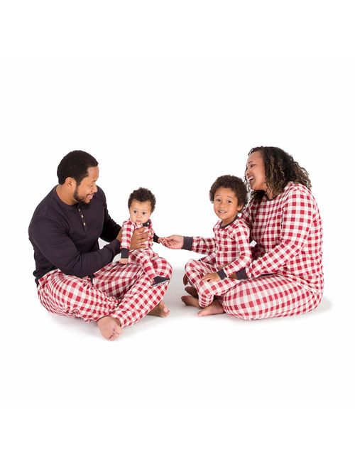 Burt's Bees Baby Family Jammies, Cranberry Rugby Stripe, Holiday Matching Pajamas, Organic Cotton