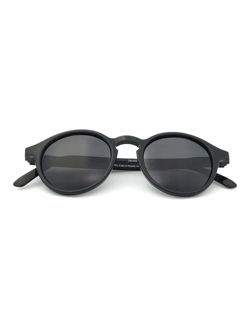 J+S Hali Retro Round Cat Eyes Sunglasses, Polarized, 100% UV protection, Spring Hinged