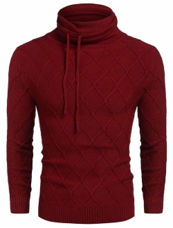 Men's Slim Fit Turtleneck Sweater Thermal Knitted Pullover Sweater