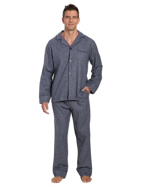Noble Mount Mens Pajama Set 100% Cotton Flannel Pajamas Set
