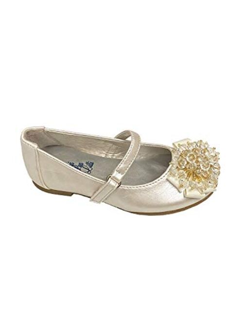 Swea Pea & Lilli Girls Flats with Pearl Bow Ballet Flat Shoes