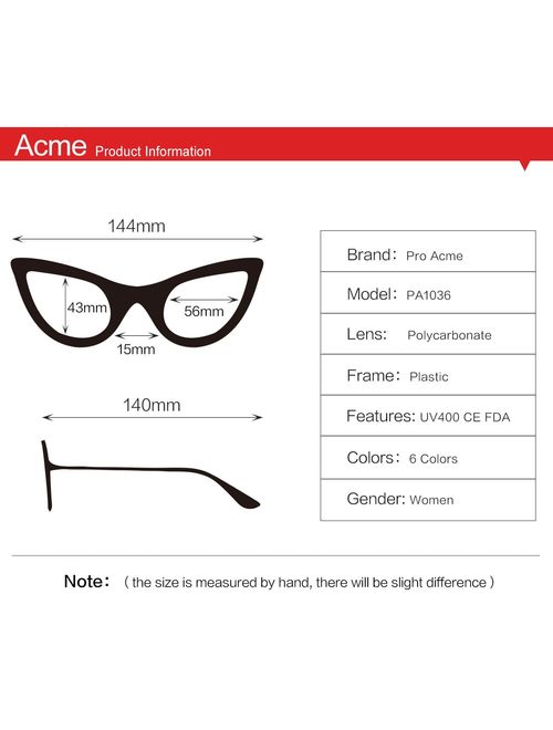 Pro Acme Cat Eye Sunglasses Clout Goggles Vintage Narrow Style Retro Kurt Cobain Sunglasses