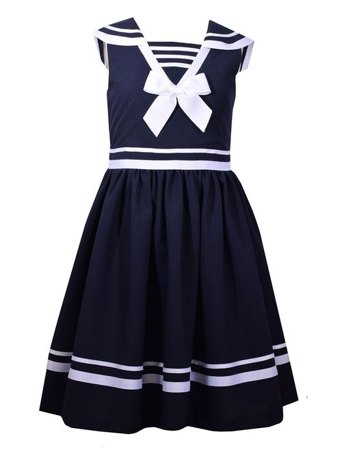 Bonnie Jean Girls' Little Fit and Flare Nautical Dress