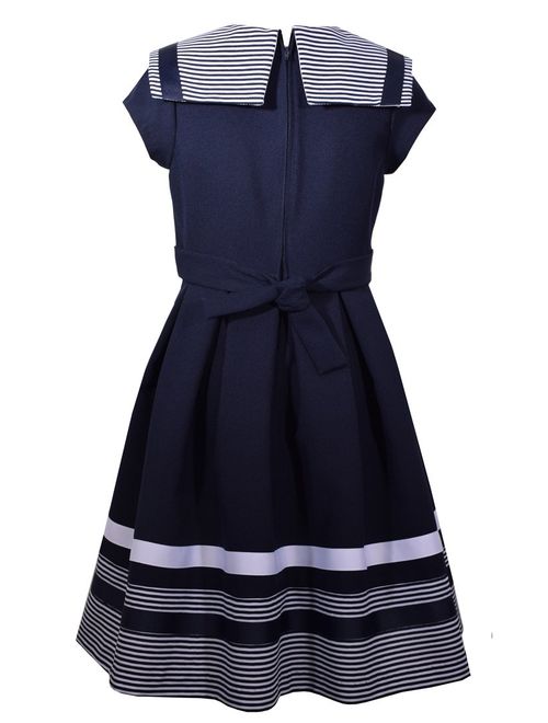 Bonnie Jean Girls' Little Fit and Flare Nautical Dress