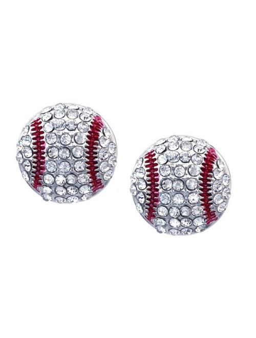 Kenz Laurenz Baseball Earrings Stud Posts