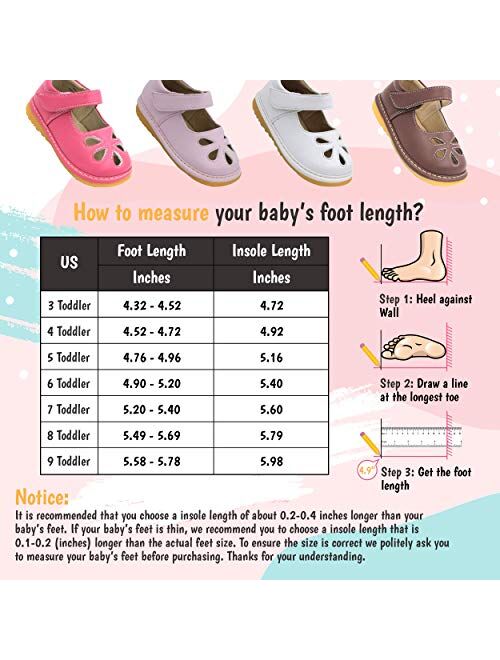 Little Mae's Boutique Mary Jane Squeaky Adjustable Flexible Sole Baby Shoes
