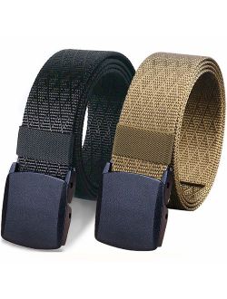 WYuZe 2 Pack Nylon Belt Outdoor Military Web Belt 1.5
