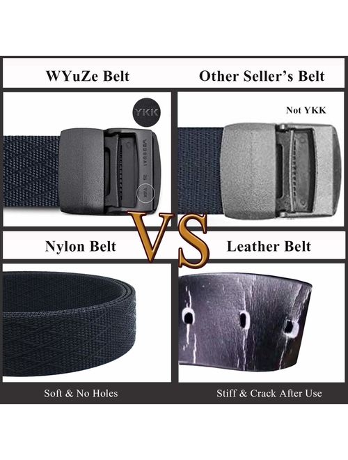 WYuZe 2 Pack Nylon Belt Outdoor Military Web Belt 1.5