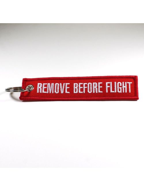 Rotary13B1 Remove Before Flight Key Chain - Red/White 1pc