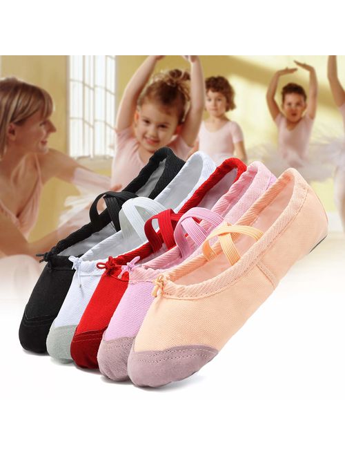 Ballet Shoes Ballet Slippers Girls Ballet Flats Canvas Dance Shoes Yoga Shoes(Toddler/Little Kid/Big Kid/Women/Boy)