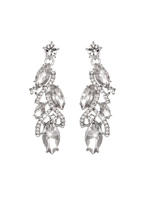 Youfir Women's Elegant Austrian Crystal Necklace and Earrings Jewelry Set for Wedding Dress