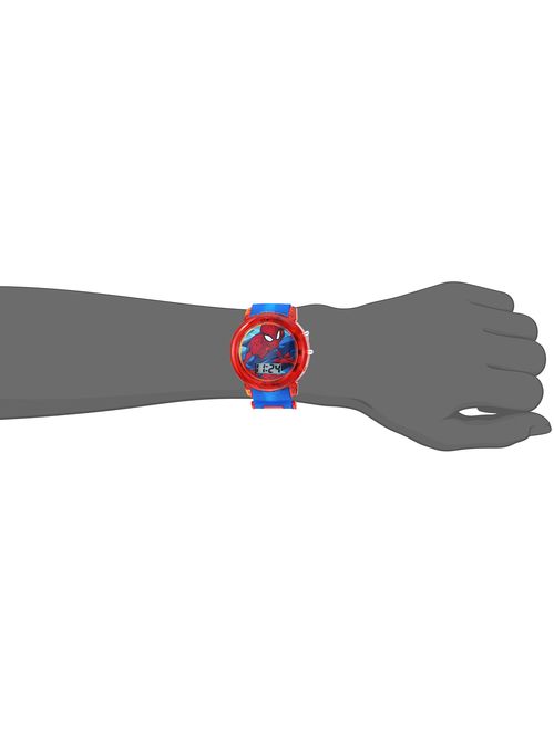 Accutime Marvel Boys' Quartz Watch with Plastic Strap, Blue, 20 (Model: SPD4464)