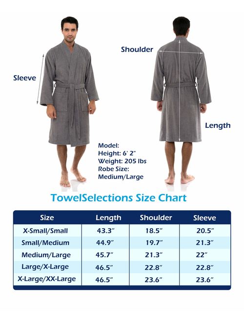 TowelSelections Men's Robe, Turkish Cotton Terry Kimono Bathrobe