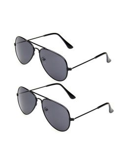 WODISON Vintage Adult Sunglasses Classic Kids Aviator Eyeglasses Bulk Metal Frame Eyewear Glasses 4 Packs