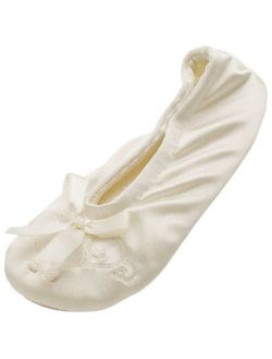 Satin Pearl Ballerina Girls Slippers Ballet Flat